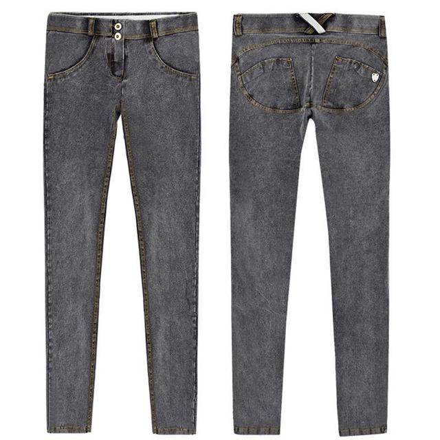 Sexy Low Waist Peach Push Up Hip Skinny Denim Jeans