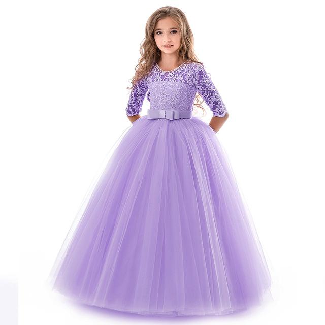 Girls' Long Evening Party Wedding Dress Secondary image
