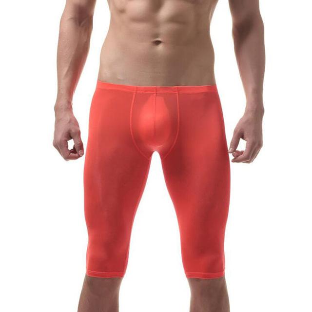 Men's Ultra-Thin Body Sculpting Sleep Pants-Men Sleepwear-Xinanduo-Orange-M-Xinanduo