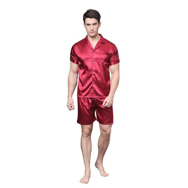 Men's Satin Silk Sleepwear Pajama Set - Soft & Comfortable