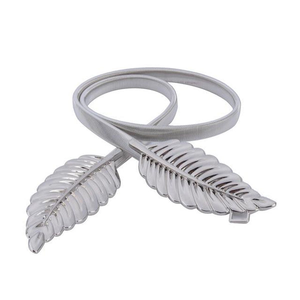 Women Metal Vintage Waist Belt Leaf Design Chain