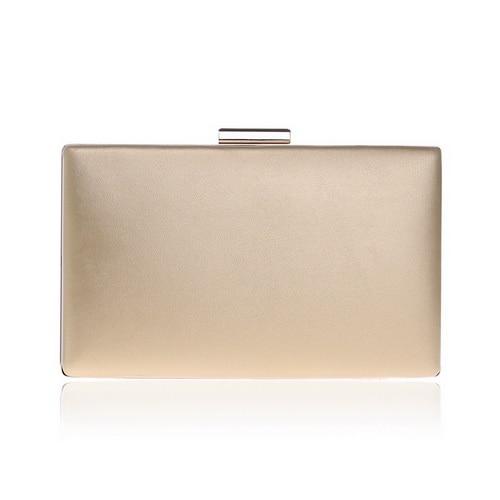 Pu Gold Leaf Metal Beaded Flap Handbag