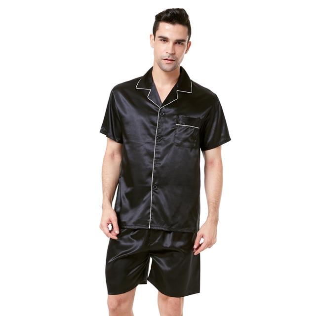 Men's Satin Silk Sleepwear Pajama Set - Soft & Comfortable