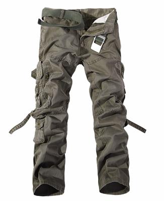 Men Cargo Pants Army Big Pockets Decoration Mens Casual Trousers Wash Male Autumn Army