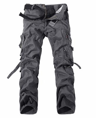 Men Cargo Pants Army Big Pockets Decoration Mens Casual Trousers Wash Male Autumn Army
