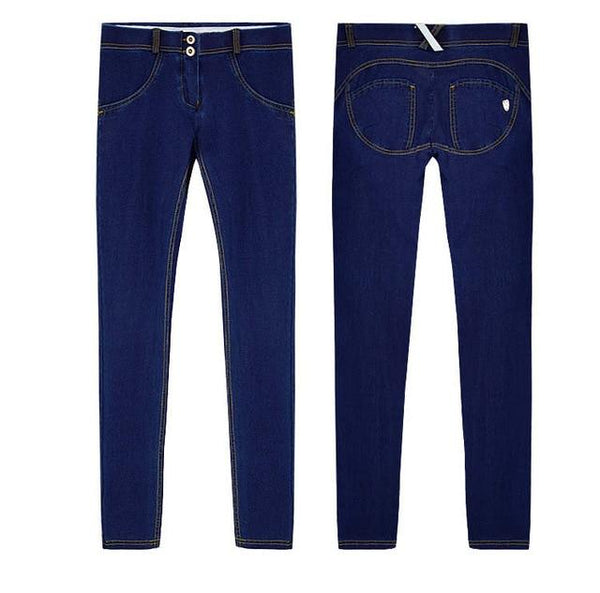 Sexy Low Waist Peach Push Up Hip Skinny Denim Jeans